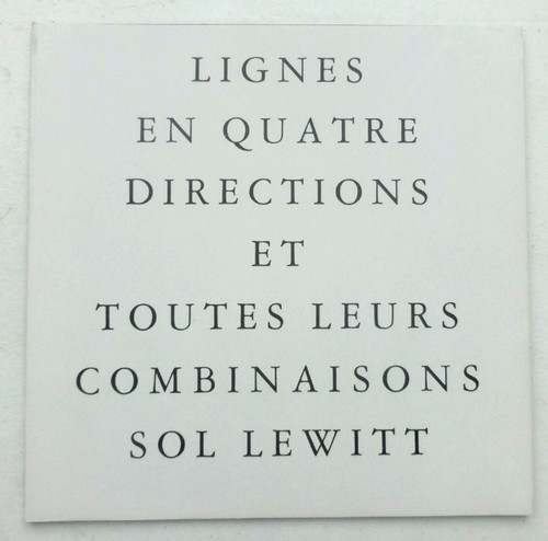 Sol lewitt lignes quatre - sol, lewitt.