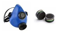 MASCHERA RESPIRATORE con 2  FILTRI EURMASK per polveri gas nocivi sanificazione
