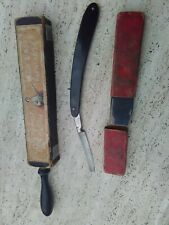 RASOIO VECCHIO  ORIGINALE CON SCATOLA + CINGHIA X AFFILARE LAMA .