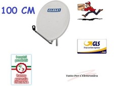 Antenna satellitare parabola ø 100cm in alluminio grigio chiaro