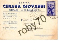 PUBLICITARIA GIOVANNI MORTARA  V 1954 PER PAULARO UD - 20 LIRE ITALIA AL LAVORO