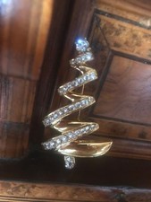 Rare! Christmas Tree Brooch Signed Monet Spilla Albero Natale Vintage (2)