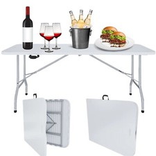 Tavolo tavolino pieghevole in dura resina set birreria facile trasporto bianco