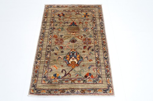 Tappeto grigio floreale 4 - floreale, 3