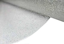 tovaglia trasparente copritavolo antimacchia PVC plastificata glitter argento