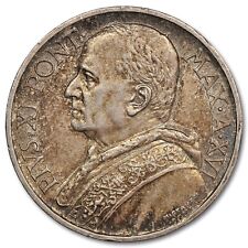 Vaticano - 5 Lire 1937 Argento - Papa Pio XI - KM.7 - Moneta Pontificia