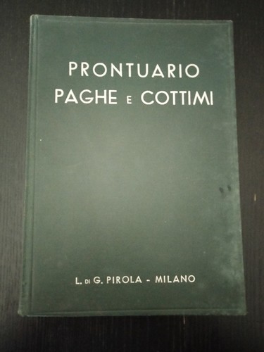 1940 prontuario paghe - prontuario,
