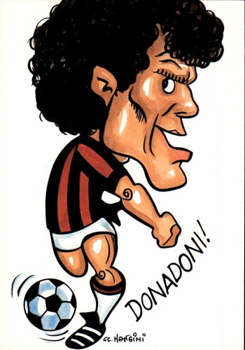 Cartolina caricatura calcio - cartolina,