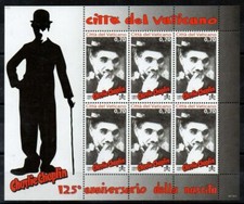 2014 Vaticano - Foglietto Charlie Chaplin - GOMMA INTEGRA MNH**