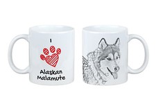 Tazza Alaskan Malamute Con Cane Io Amo Arte-Cane