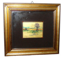 quadro CASSINARI VETTOR  foglia d'oro -  cm 25x27  -  arte