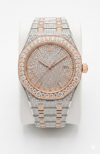 Orologio moissanite acciaio - orologio,