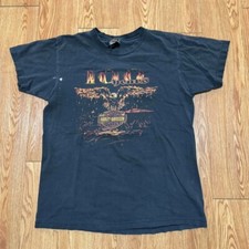 Camicia motociclista Harley Davidson Flame Fire Eagle vintage anni 2000 taglia grande