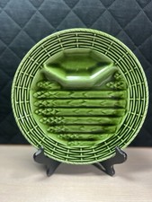 Piatto asparagi maiolica verde