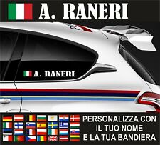 2 ADESIVI NOME PILOTA AUTO