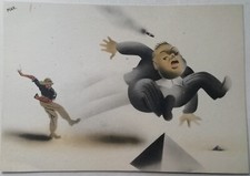 CARTOLINA PROPAGANDA MANCIOLI AFRICA COLONIALE ANTI INGLESE MILITARE REGNO 