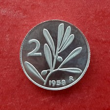 2 Lire 1958 Ramo Ulivo