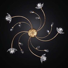 Plafoniera classica foglia oro