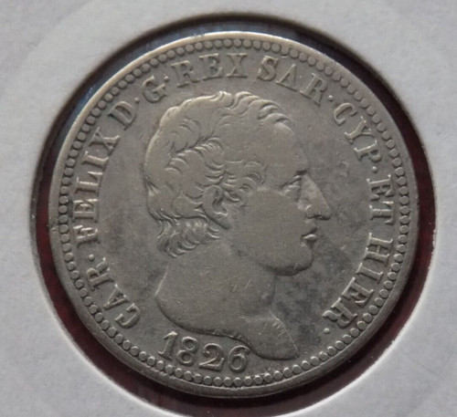 Lira 1826 zecca genova - di,