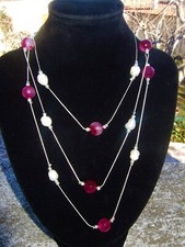 - Collana Pietra Cristalloterapia - AGATA FUCSIA (85)