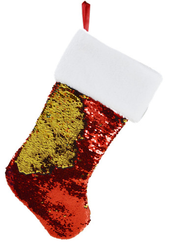 Calza paillettes rosso - , e