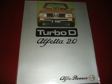ALFA ROMEO BROCHURE ALFA ALFETTA 2.0 TURBO D.,OTTIME CONDIZIONI ,COME DA FOTO