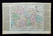 1766 DESNOS FOLIO mappa di FRANCIA, ORLEANS, LOIRET, INDRE-ET-LOIRE, MAINE, MAYENNE