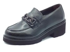 Melluso 034321 Nero Mocassini comfort per Donna in pelle con tacco medio