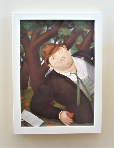 Quadro poeta botero con - un,