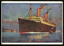 Cartolina artistica piroscafo