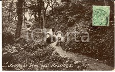 1911 HASTINGS (UK) Tre visitatori a FAIRLIGHT GLEN *Cartolina VINTAGE FP VG