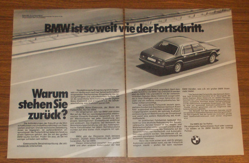 Rara pubblicità bmw 735i - rara, è