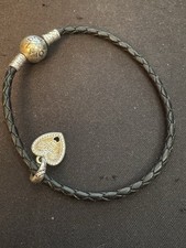 Pandora Black Leather Braided