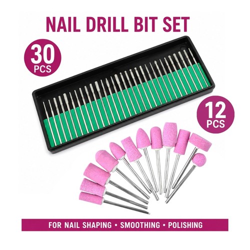12pcs punte trapano unghie - punte,