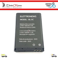 Batteria per cellulare Qubo X247 BL-5C Nera Capacità pari all'Originale