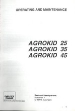 Manuale Operatori Deutz Fahr Trattore Agrokid 25, 35 e 45