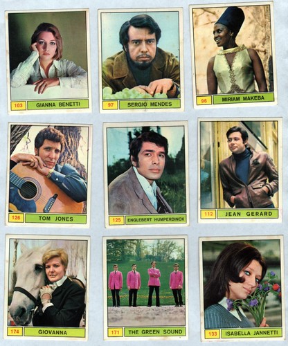 Figurine cantanti panini 1969 - panini,