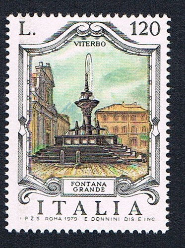 Italia francobollo fontana - italia, 1