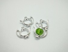 5pz distanziali perline telaio Teiera beads frame colore tibetano 23x20mm bijoux