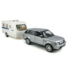 1/36 Land Rover Range Rover con Camper Modellino Auto Pressofuso Giocattolo Bambini