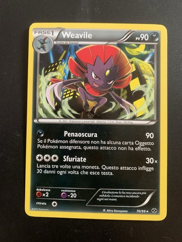 Carta pokemon weavile - 70/99,