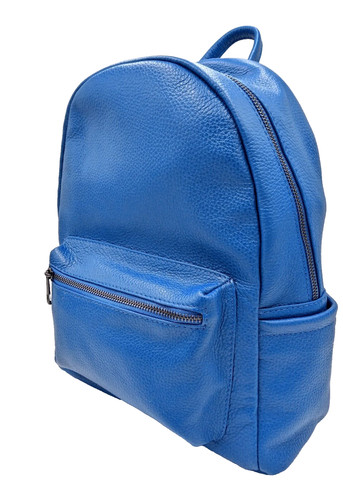 Zaino uomo vera pelle blu - pelle,