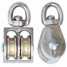 Carrucola 1/2" Doppia Con Girevole Carrucola In Metallo