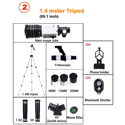 Telescopio astronomico borwolf - telescopio,