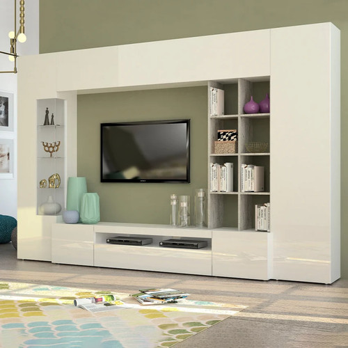 Parete attrezzata con porta - , tv