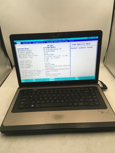 Notebook 630 boot to bios - boot,