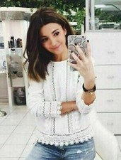 Zara top donna ricamato boho - ,