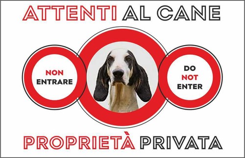 Cartello segnaletico attenti - cartello,