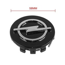 set 4x tappi coprimozzo borchie 58 mm nero opel corsa astra meriva insignia Adam