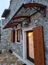 pensilina tettoia in legno lamellare pensiline tenda policarbonato LEGNO RICCIO